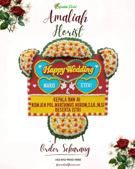 Papan Bunga Pernikahan Sukaimut
